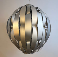 Valley Isle Lighting Pendant Designed by Max Sauze "Ribbon" Matte Silver Finish, Metal, sku: 033643