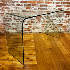 Fiam Angelo Cortesi Curved Glass Desk Table