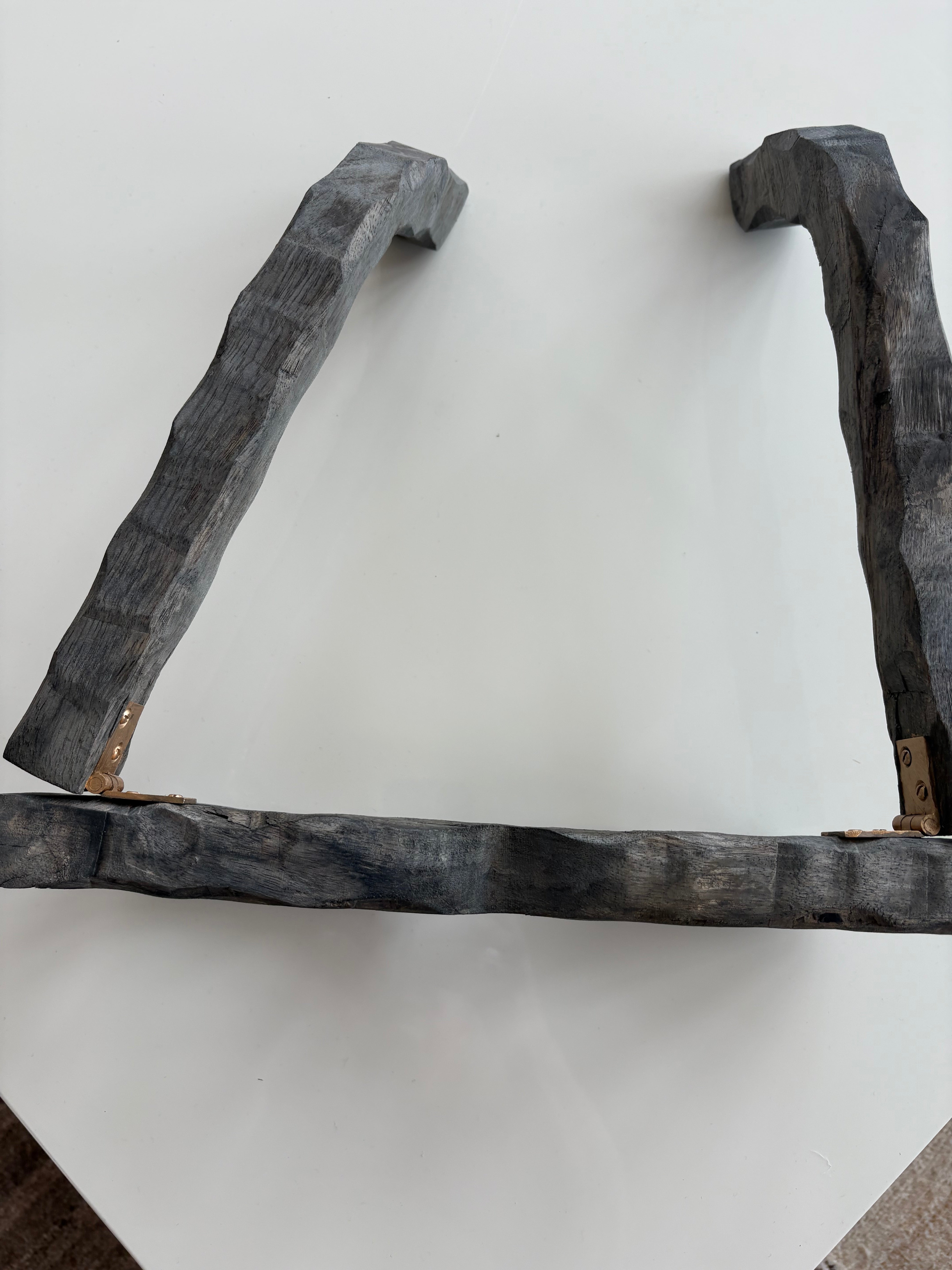 Eye Glass Sculpture, Wood, Gray, Oversized, sku: 032766