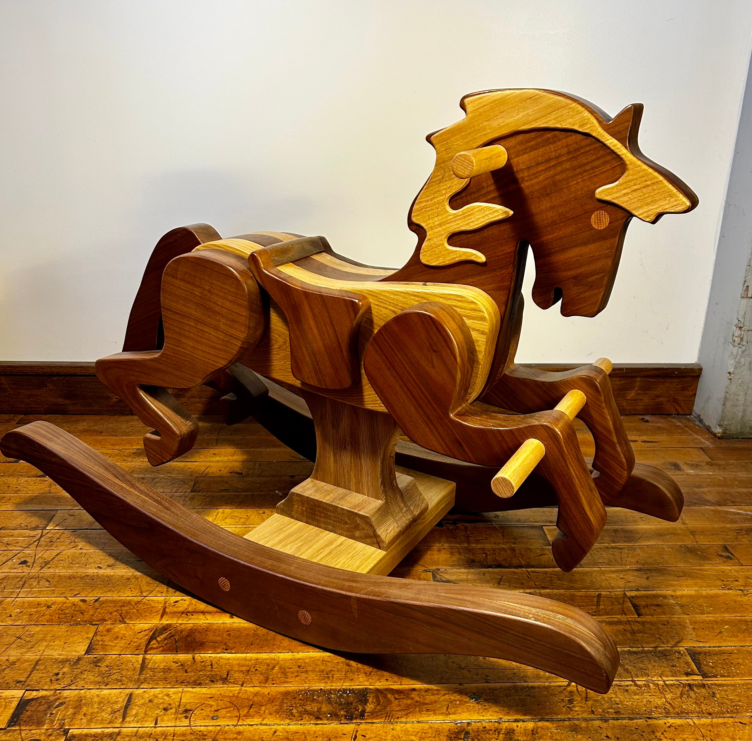 New! Child's Rocking Horse, Solid Wood, Handcrafted by Don Archer