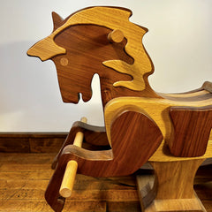 New! Child's Rocking Horse, Solid Wood, Handcrafted by Don Archer