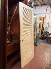 Louvered Door, Wood, Painted White, Sku: 033724