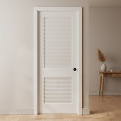 Louvered Door, Wood, Painted White, Sku: 033724