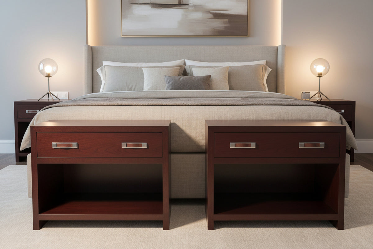 Antoine Prulx Night Stands with Two Pull Drawer, Pair, sku: 032811