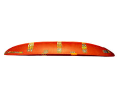 Martin Kremer Glass Table Art, Long Bowl, Red and Multi-color