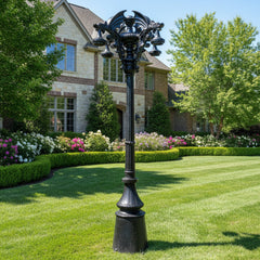 Kings Bay Gargoyle Light Post, (Giant) Pole Lamp, 5-Globe, sku: 2040