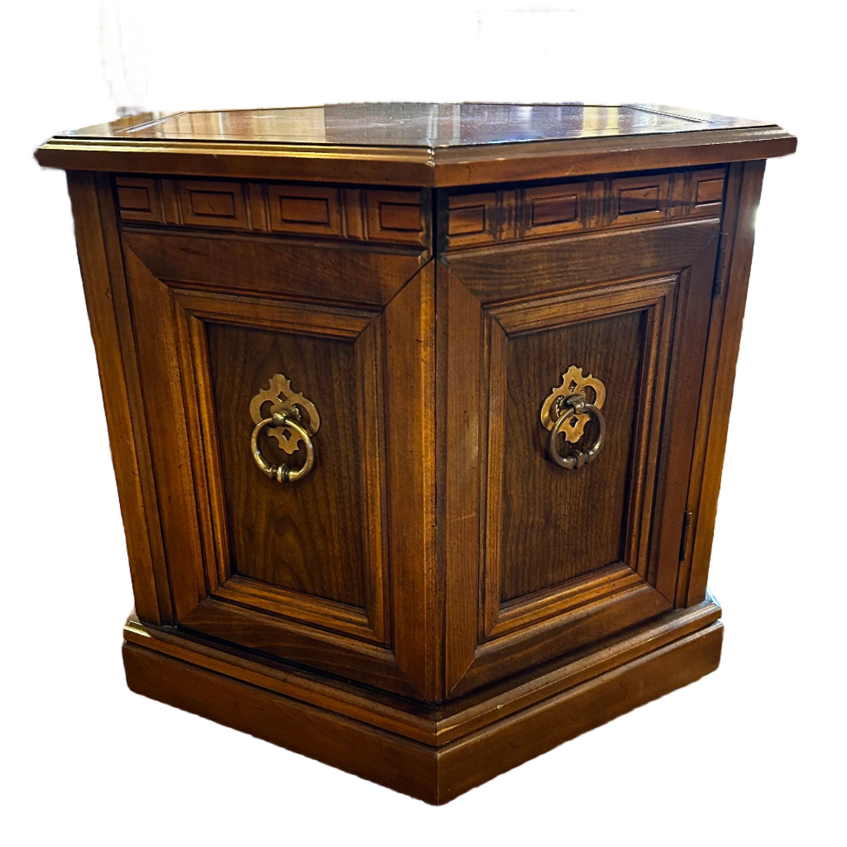 Mersman Side Cabinet, Wood, Hexagon, Vintage