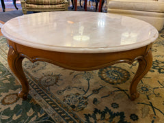 Weiman Vintage Coffee Table White Stone Top, Round, Sku: 033674