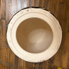 Garden Stool, Ceramic, Black and White Design, Sku: 033765