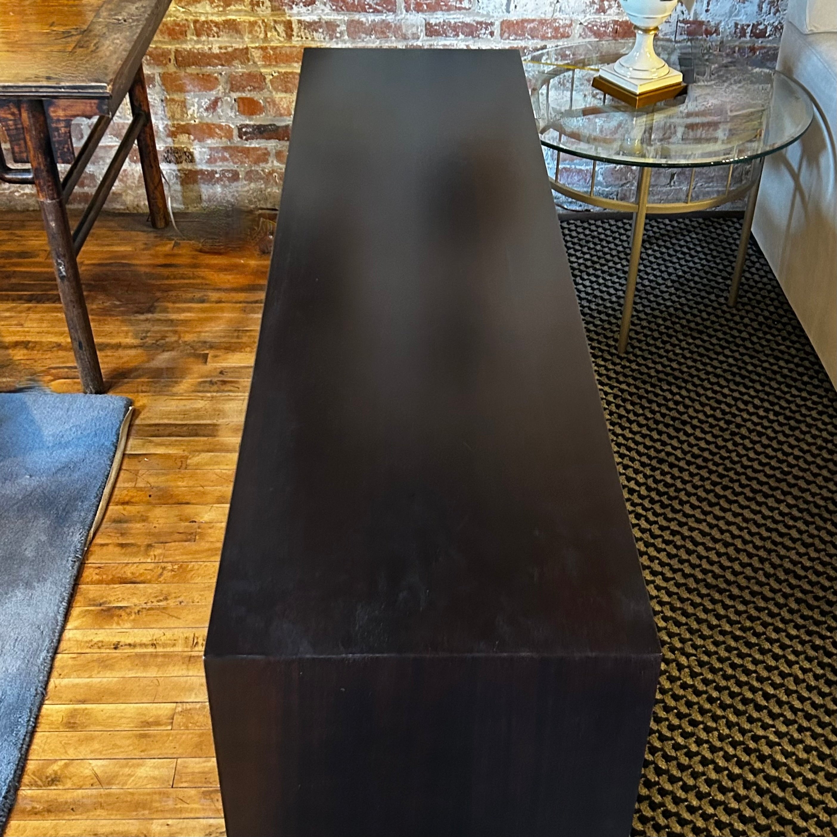 Universal Furniture Credenza Console with Mother of Pearl Cabinet Faces.