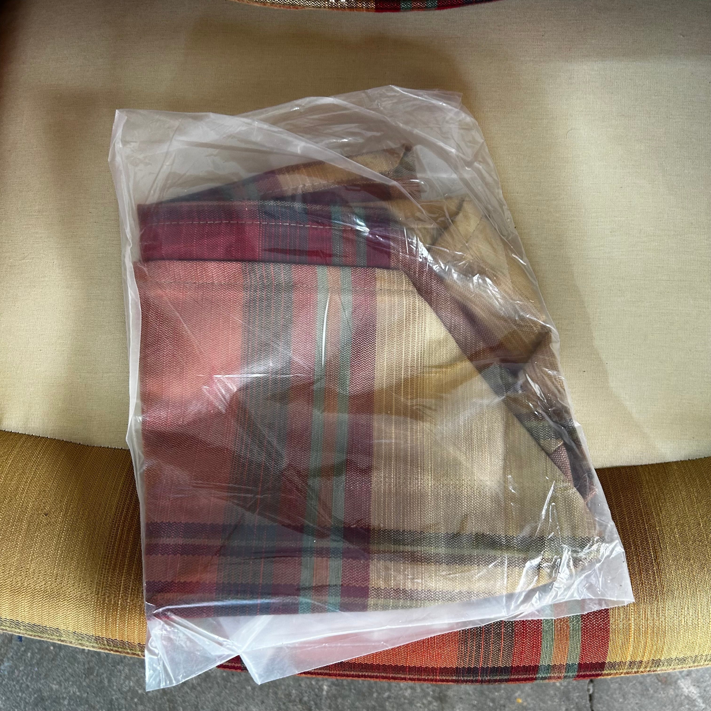 Sherrill Furniture Company Plaid Barrel Chairs, Pair