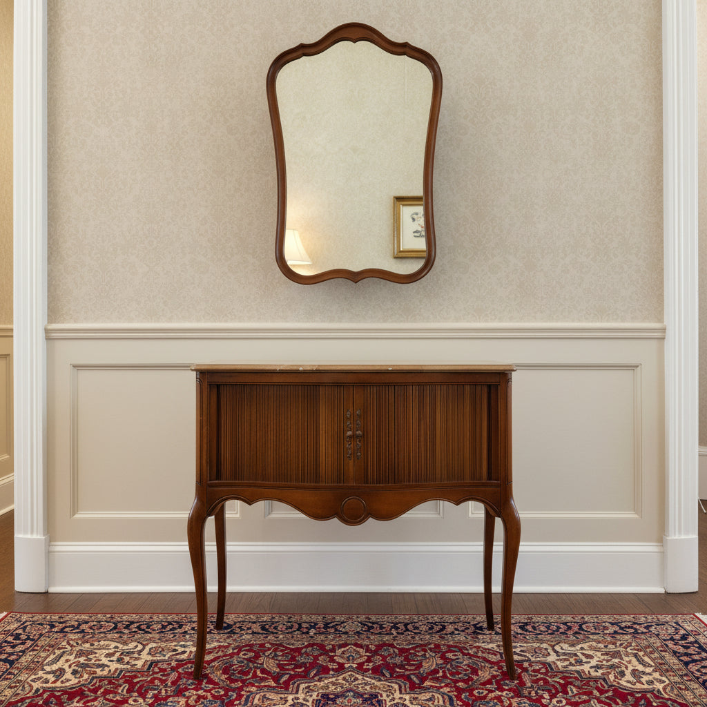 Imperial Wall Cabinet, Stone Top with Mirror, Vintage, Sku: 033827