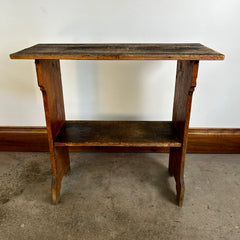 Wood Side Table, Primitive, Rustic