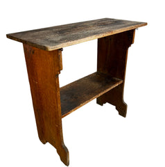 Wood Side Table, Primitive, Rustic