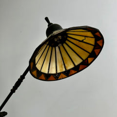 Table Lamp, Tiffany Style Shade, Adjustable Arm
