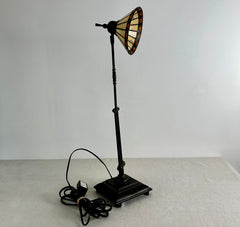 Table Lamp, Tiffany Style Shade, Adjustable Arm