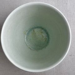 Delft Planter, Blue Floral Design, Light Green Background, Stamped