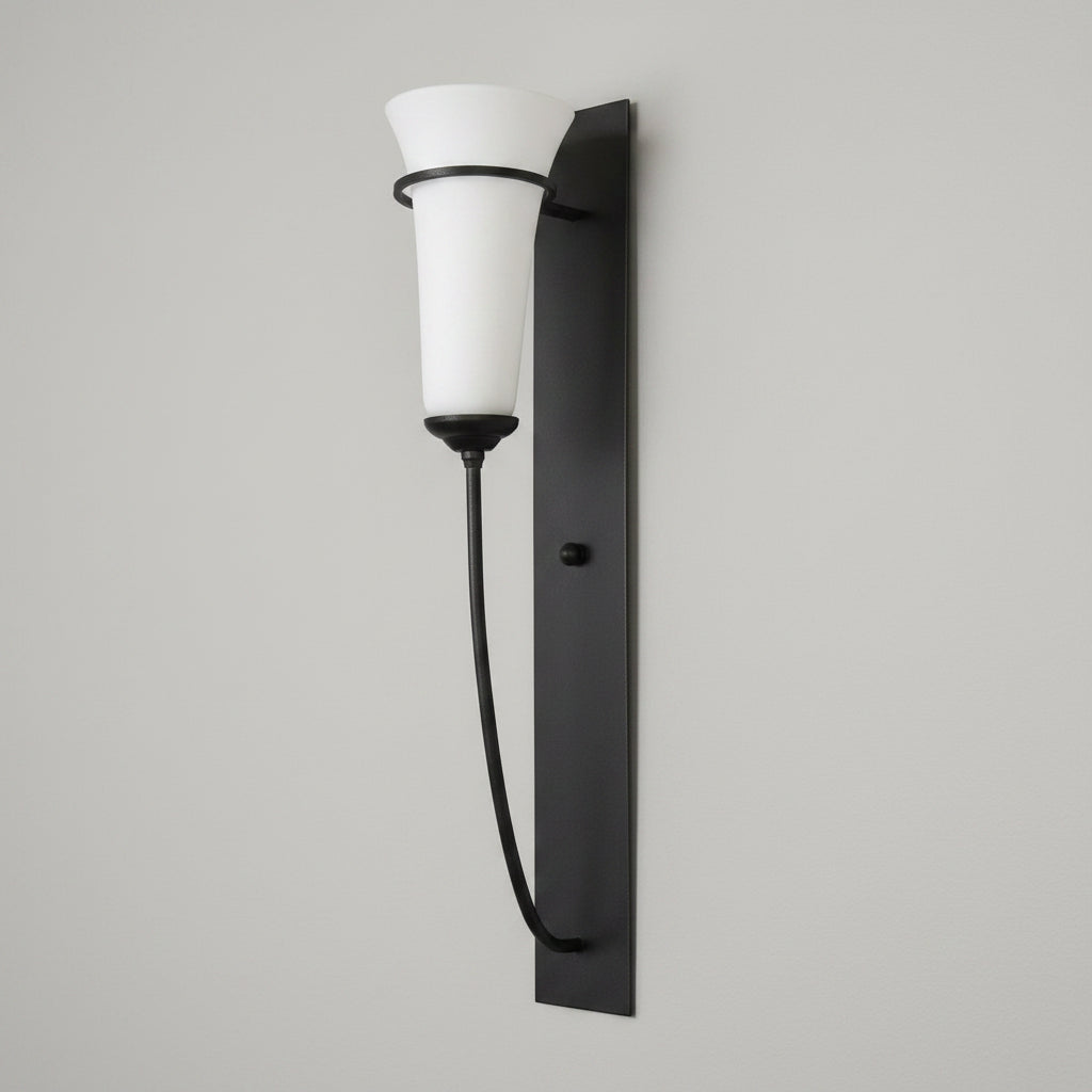 Hubbardton Forge Wall Light, Pewter, Frosted Glass Shade, sku: 033967