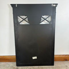 Powell Mirror, Black with Intricate Design, Vertical, Rectangle