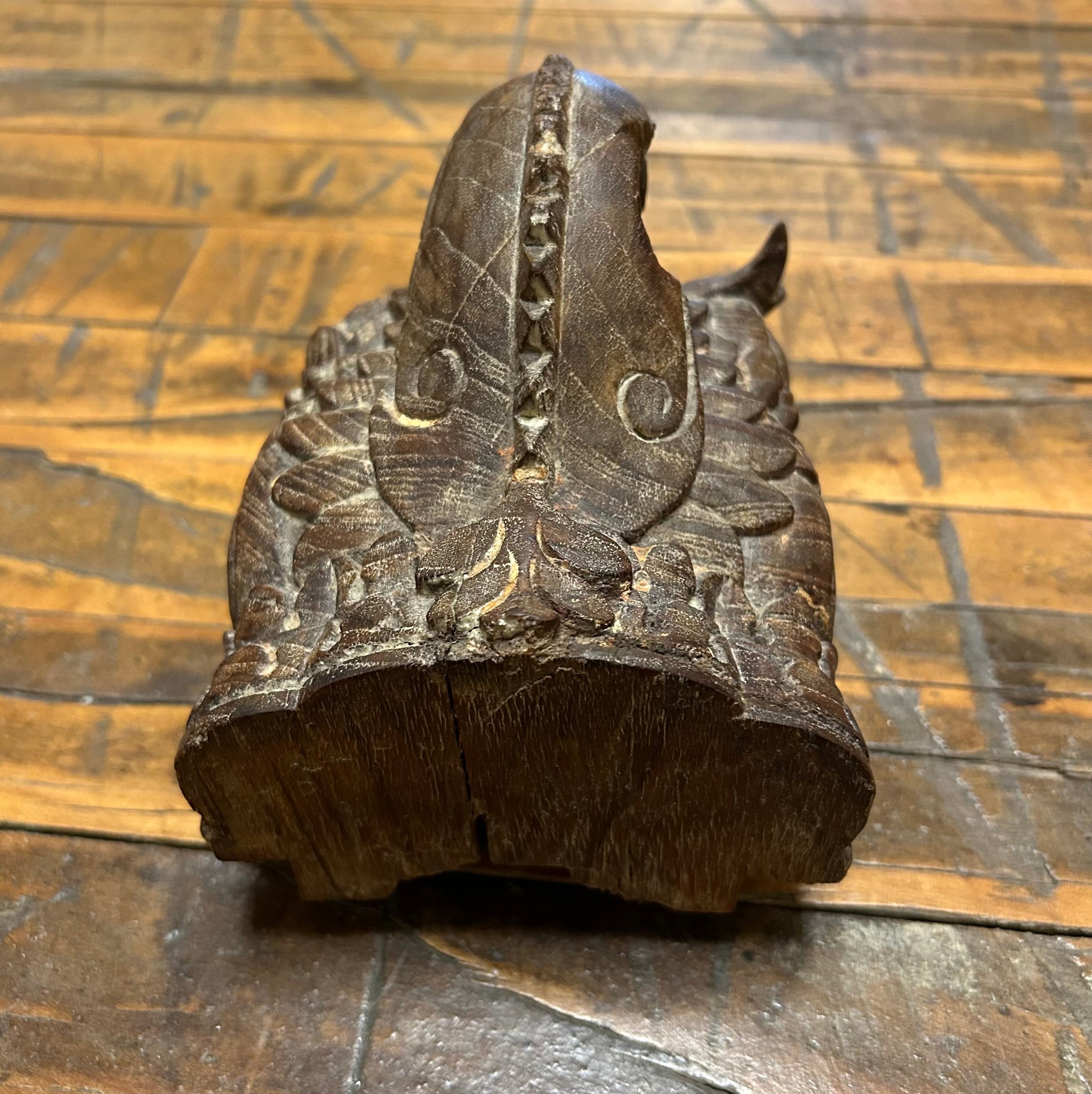 Carved Wood Architectural Piece, Elephant