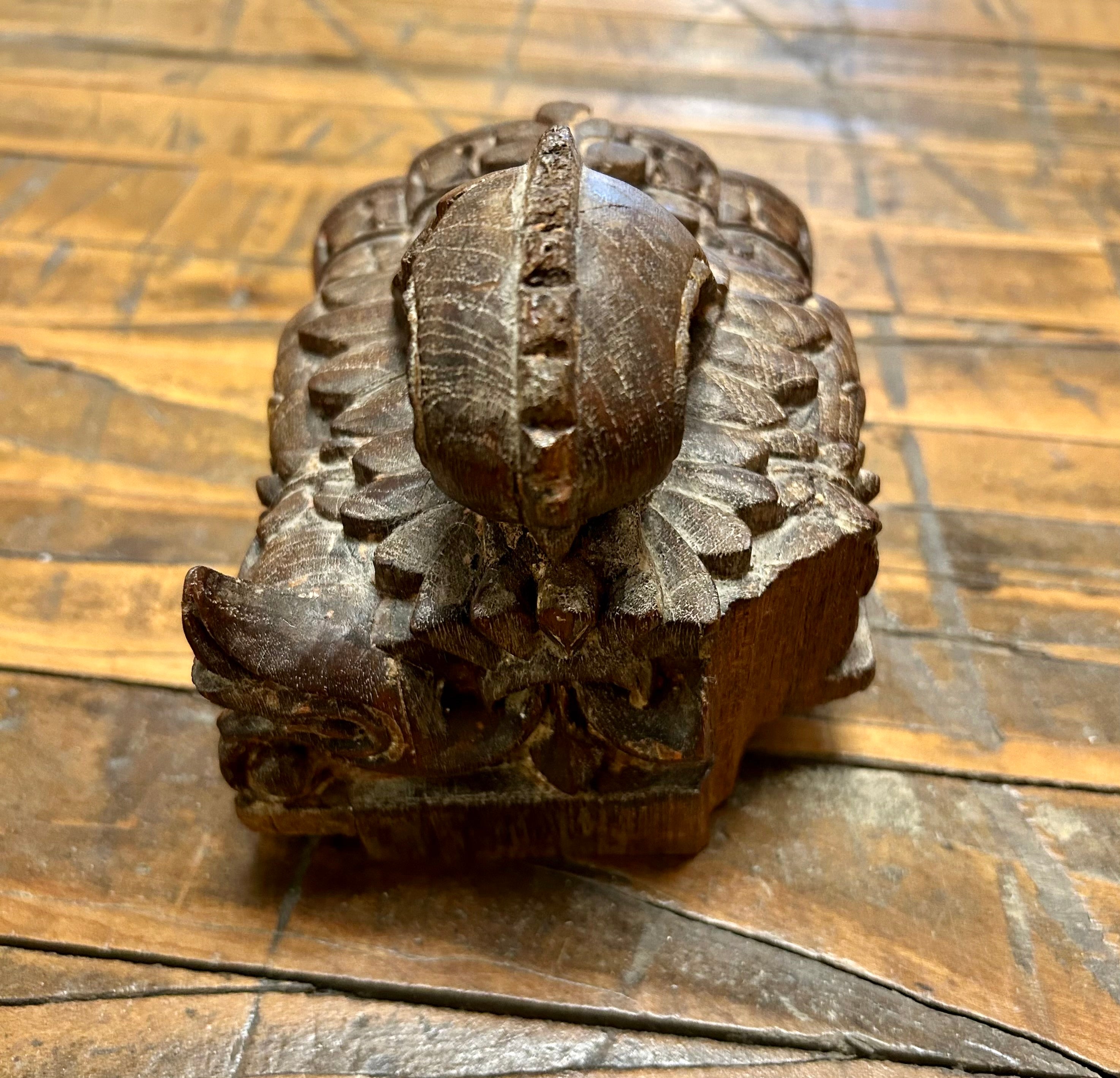 Carved Wood Architectural Piece, Elephant