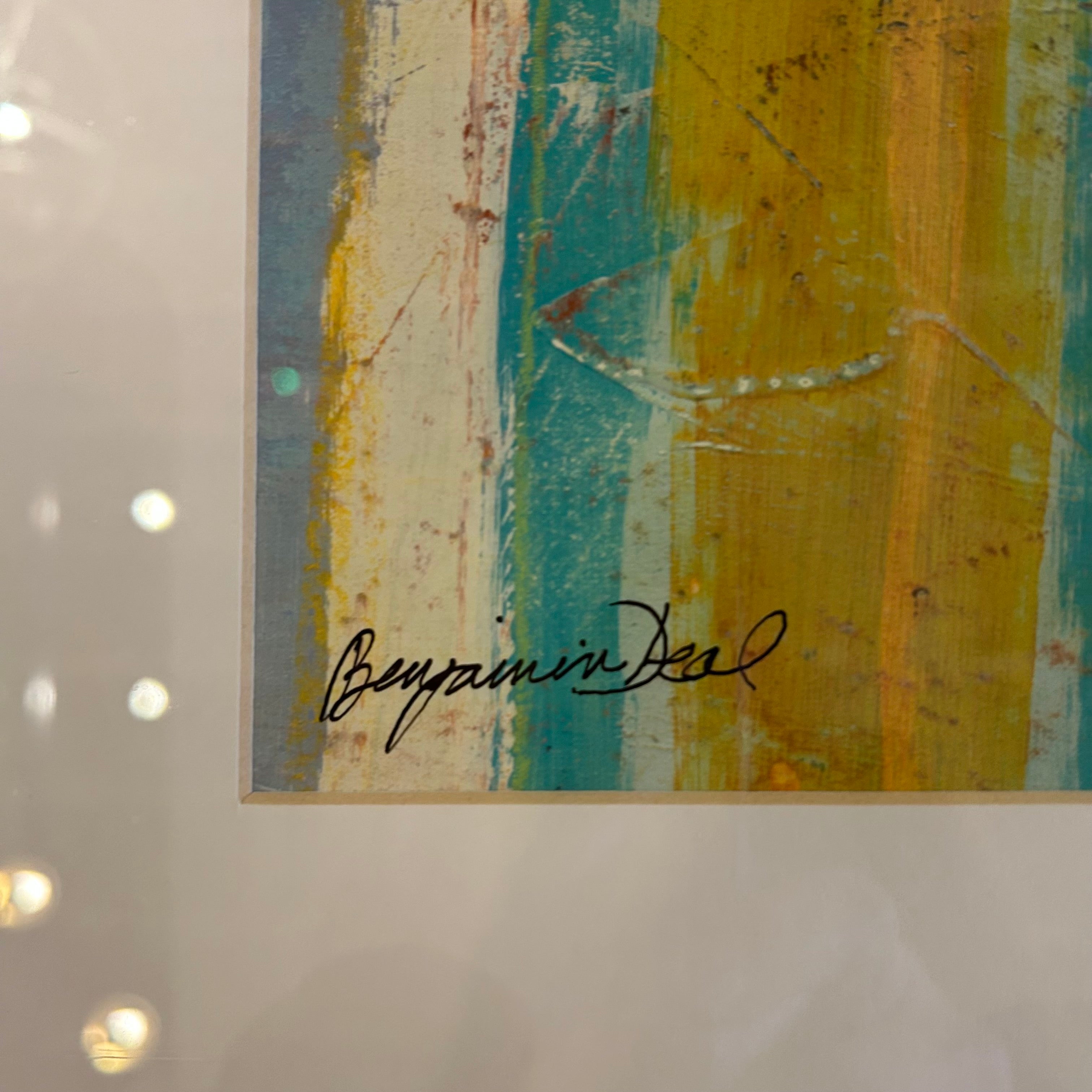 Benjamin Deal, Framed Wall Art, "Broadcast IV" Abstract, Signed