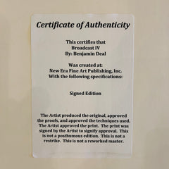 Benjamin Deal, Framed Wall Art, "Broadcast IV" Abstract, Signed