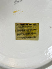 Decorative Plate, Sevilla Espana, 24K Gold Trim