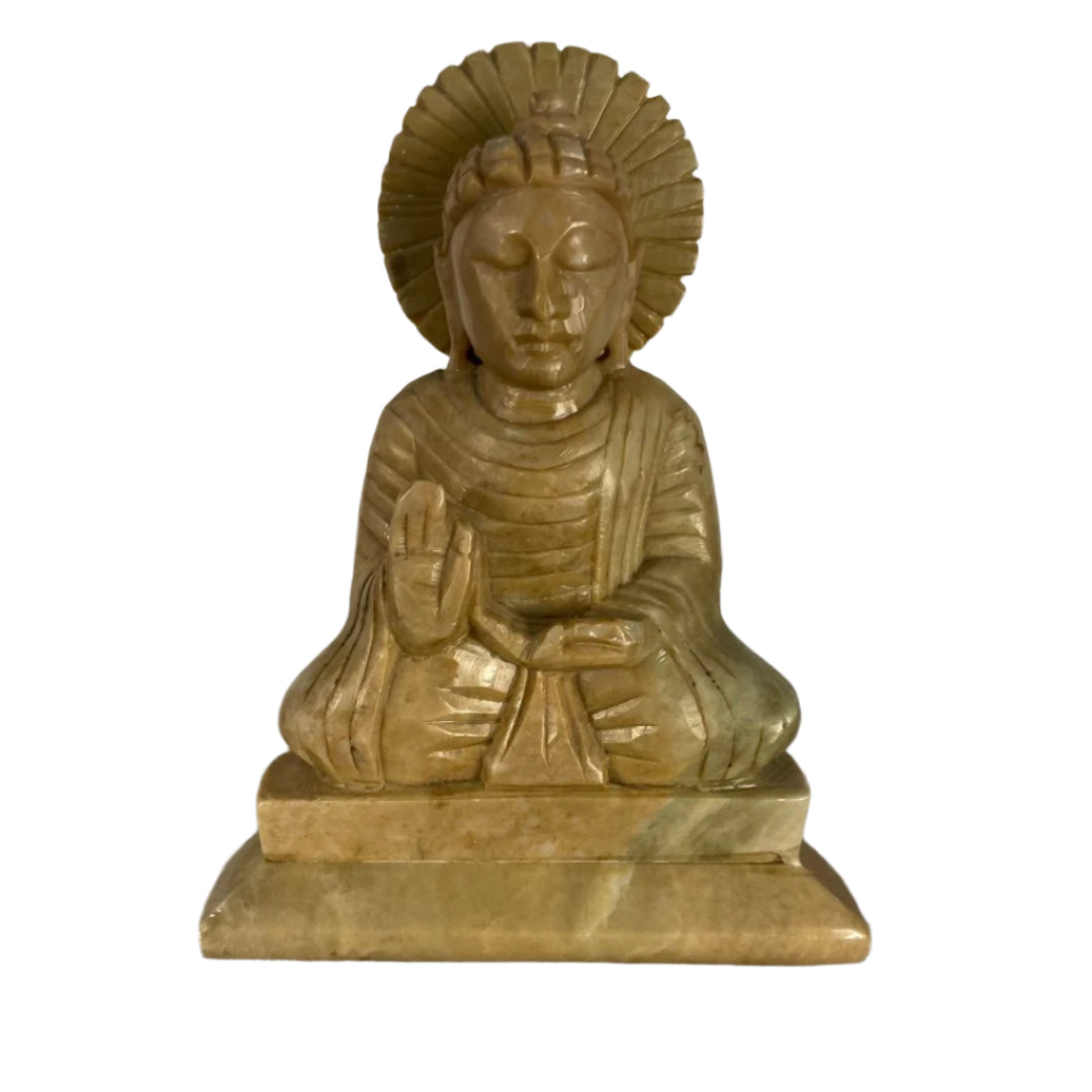 Meditating Buddha, Statuette, Stone