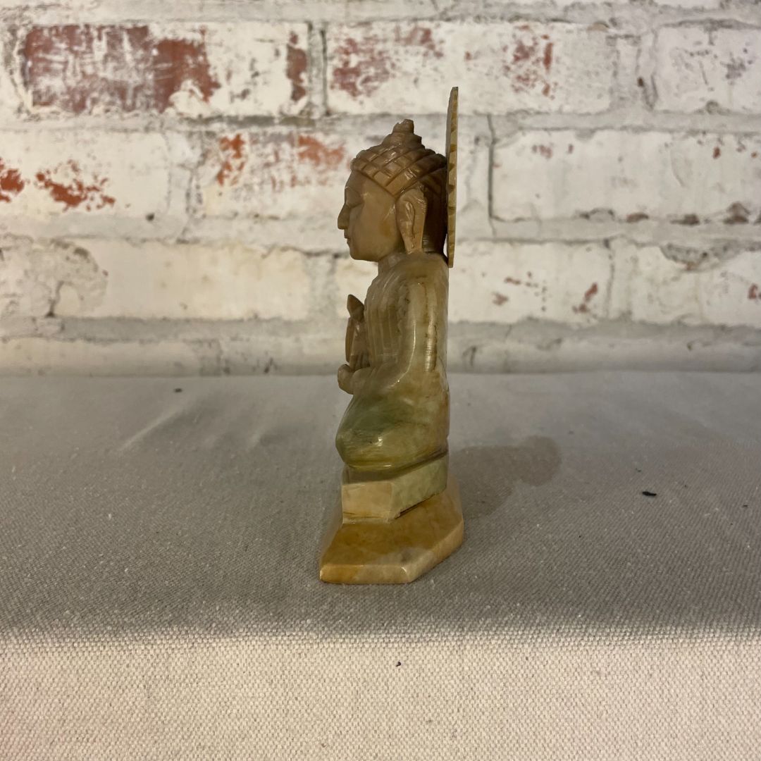 Meditating Buddha, Statuette, Stone