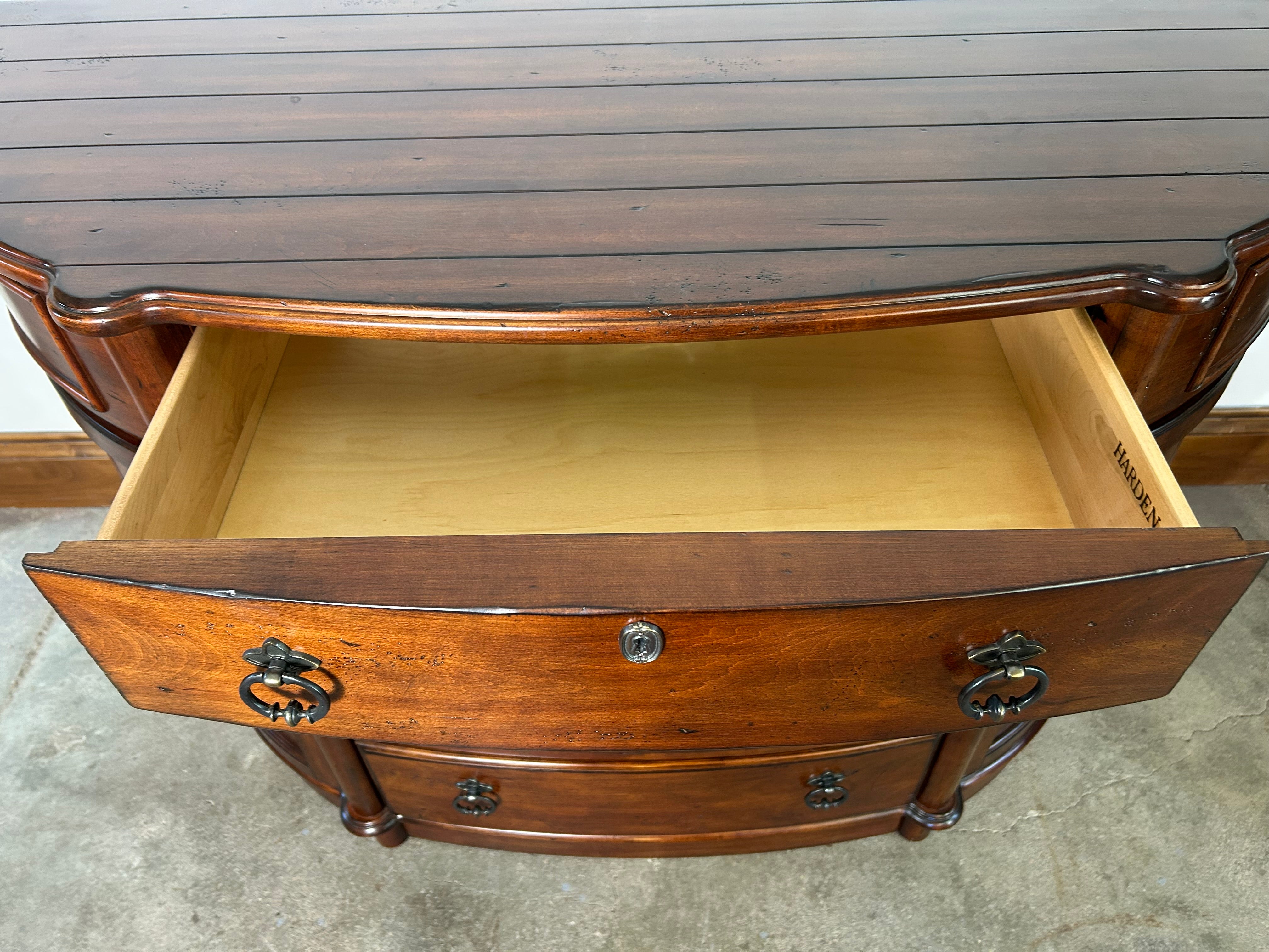 Harden Demilune Cabinet, Wood, Sagamore, Four Drawer, Two Cabinet