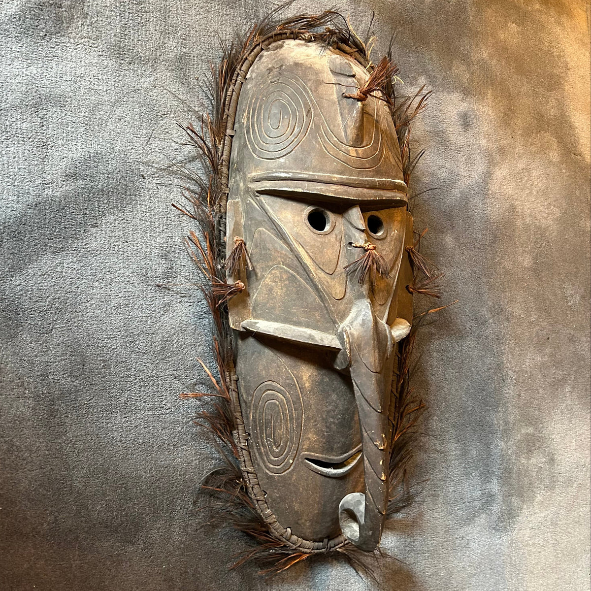 Coastal Islands Tribal Mask, Hand Carved Wood, Tribal, sku: 032688