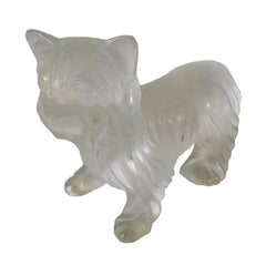 Lalique Crystal Dog Made in France Signed, Yorkshire Terrier, Sku: 033304