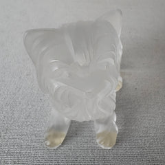 Lalique Crystal Dog Made in France Signed, Yorkshire Terrier, Sku: 033304