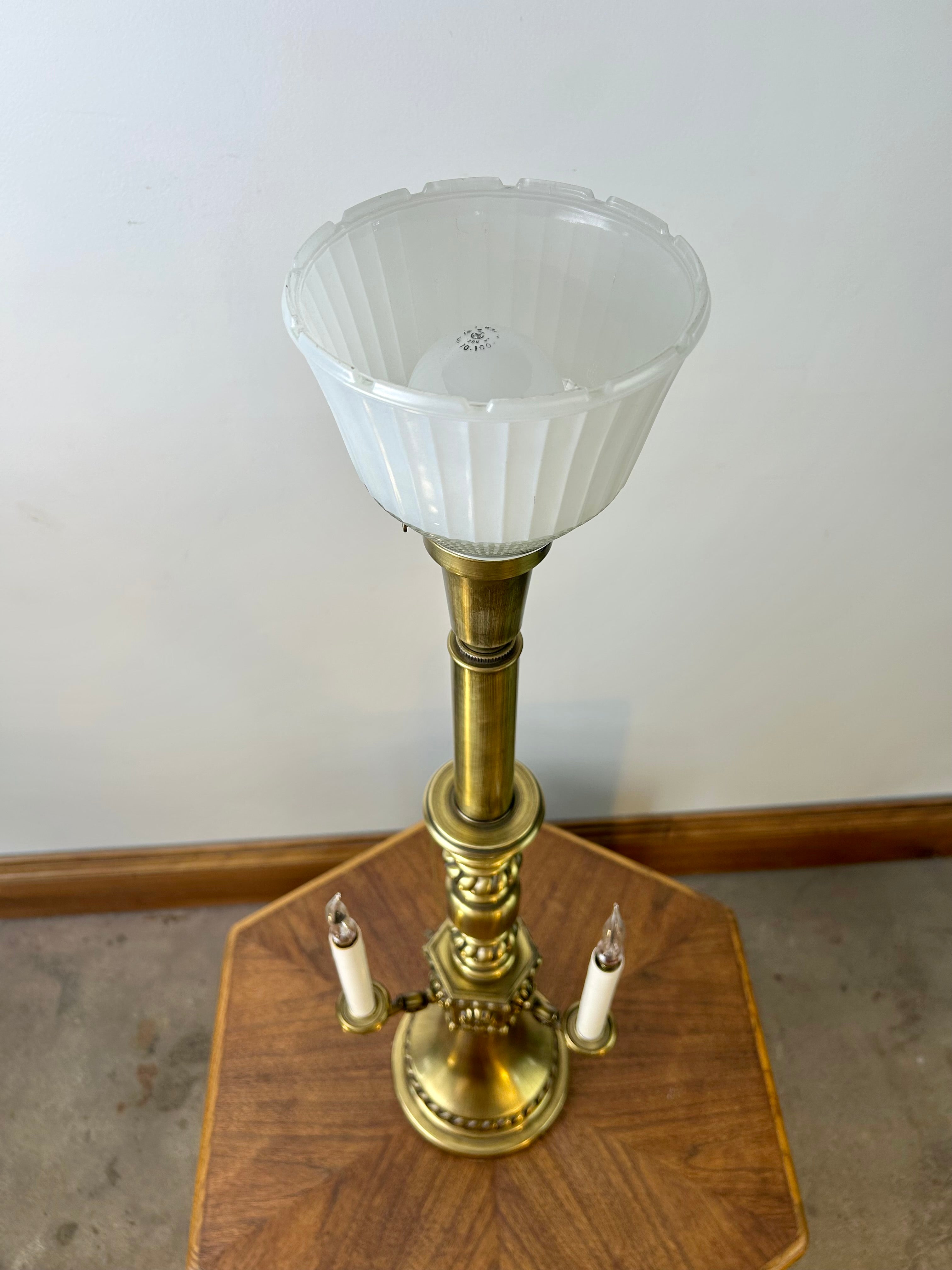 Table Lamp, Torchiere  and Candlabra, Brass, Vintage, sku: 032927