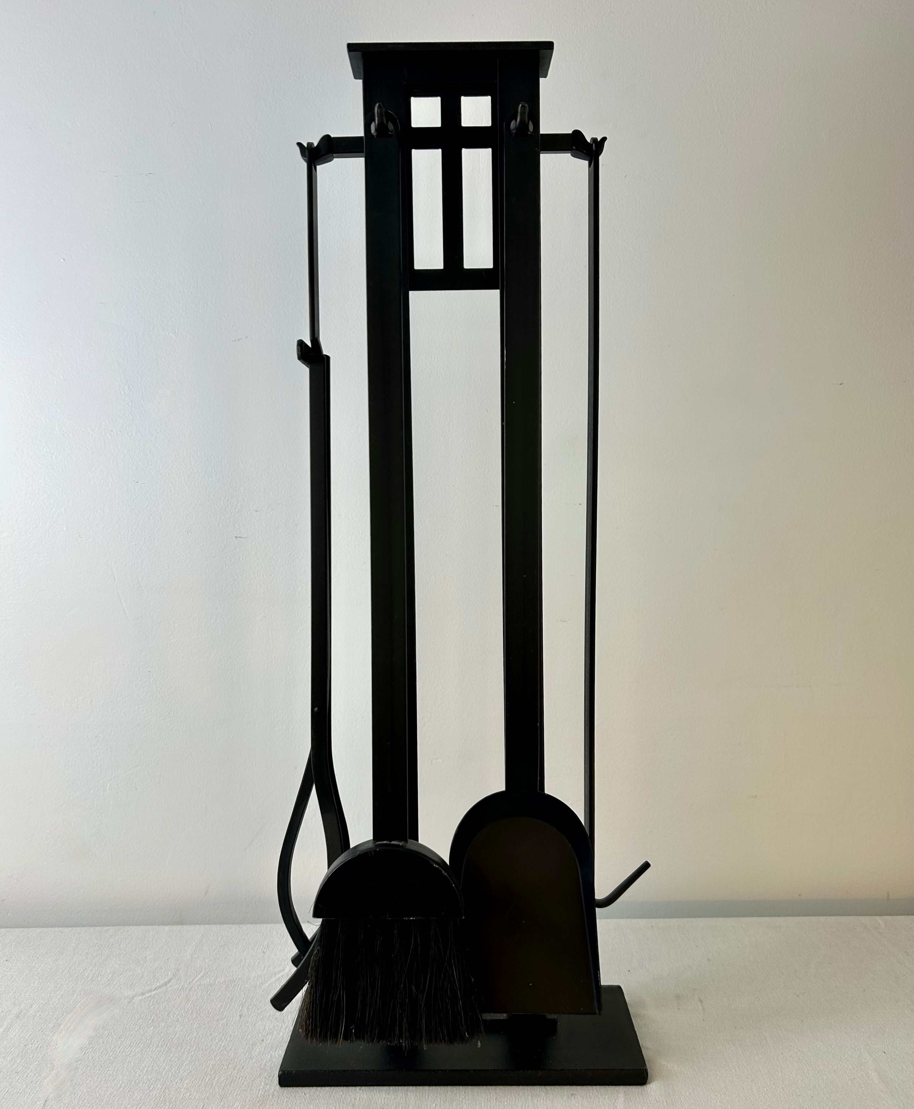 Arts and Crafts Style Fireplace Tool Set, Black, sku: 032932