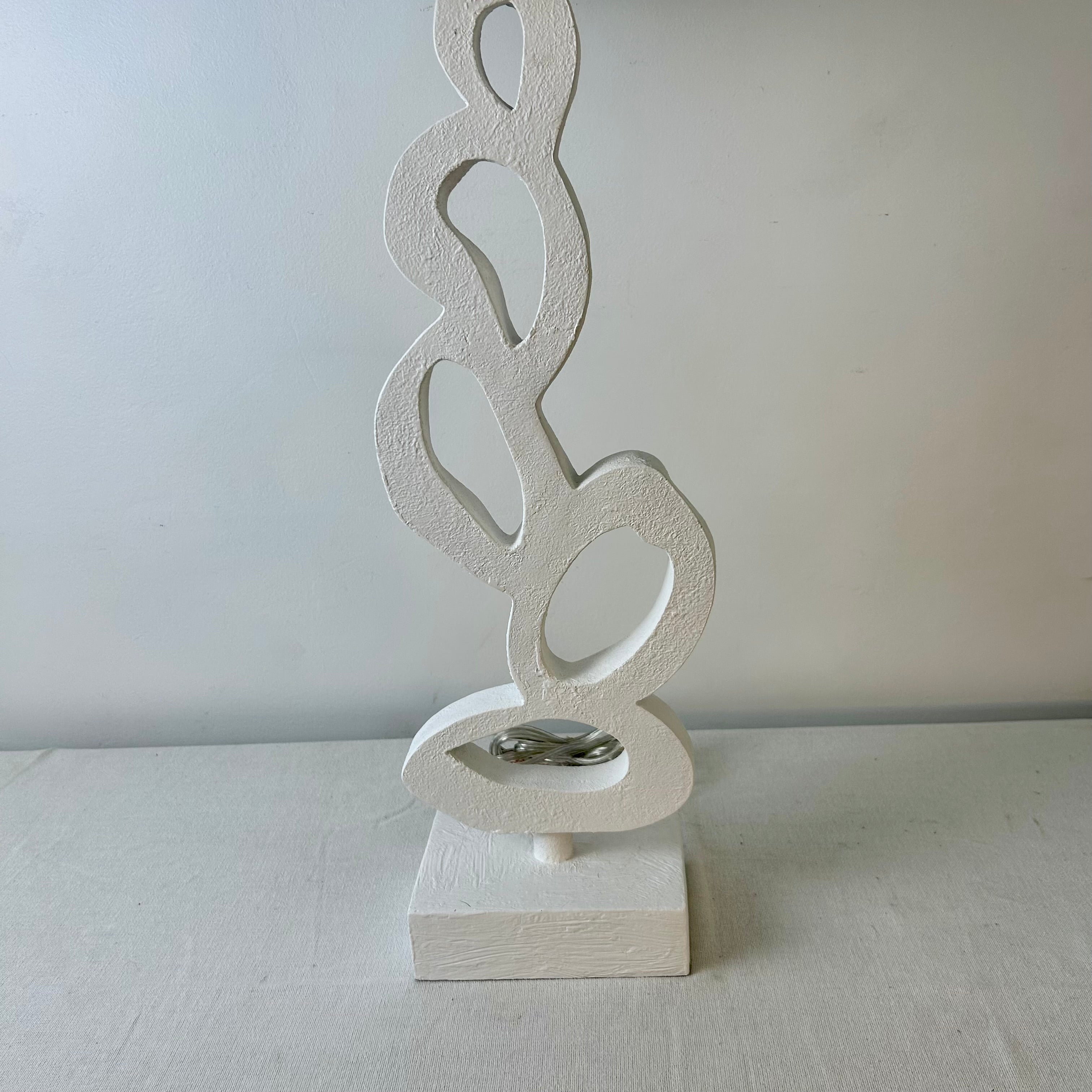 Jamie Young Five Loop Plaster Finish Table Lamp with Linen Shade, sku: 032939