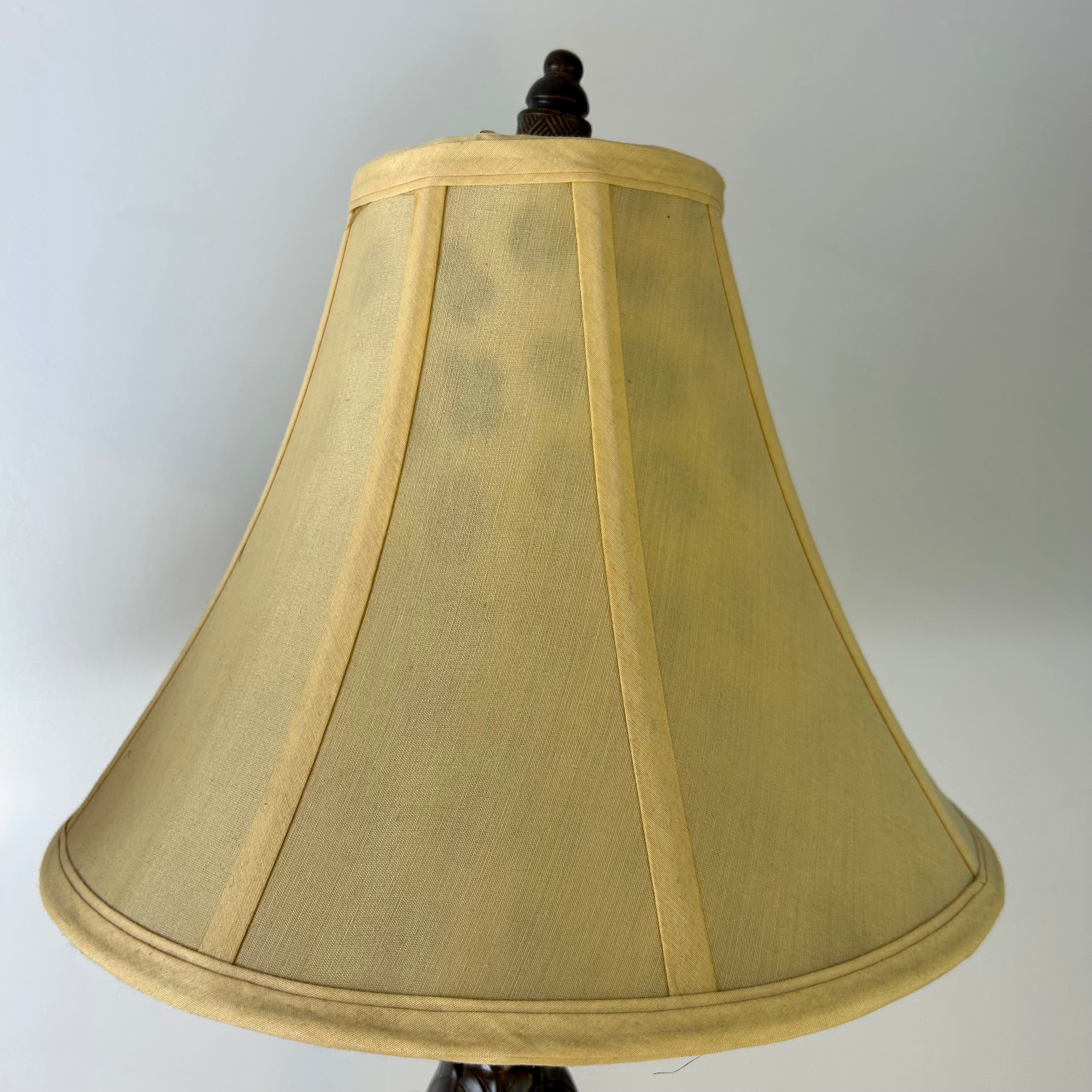 Pair of Buffet Lamps Resin and Metal Base with Fabric Bell Shades, sku: 032941