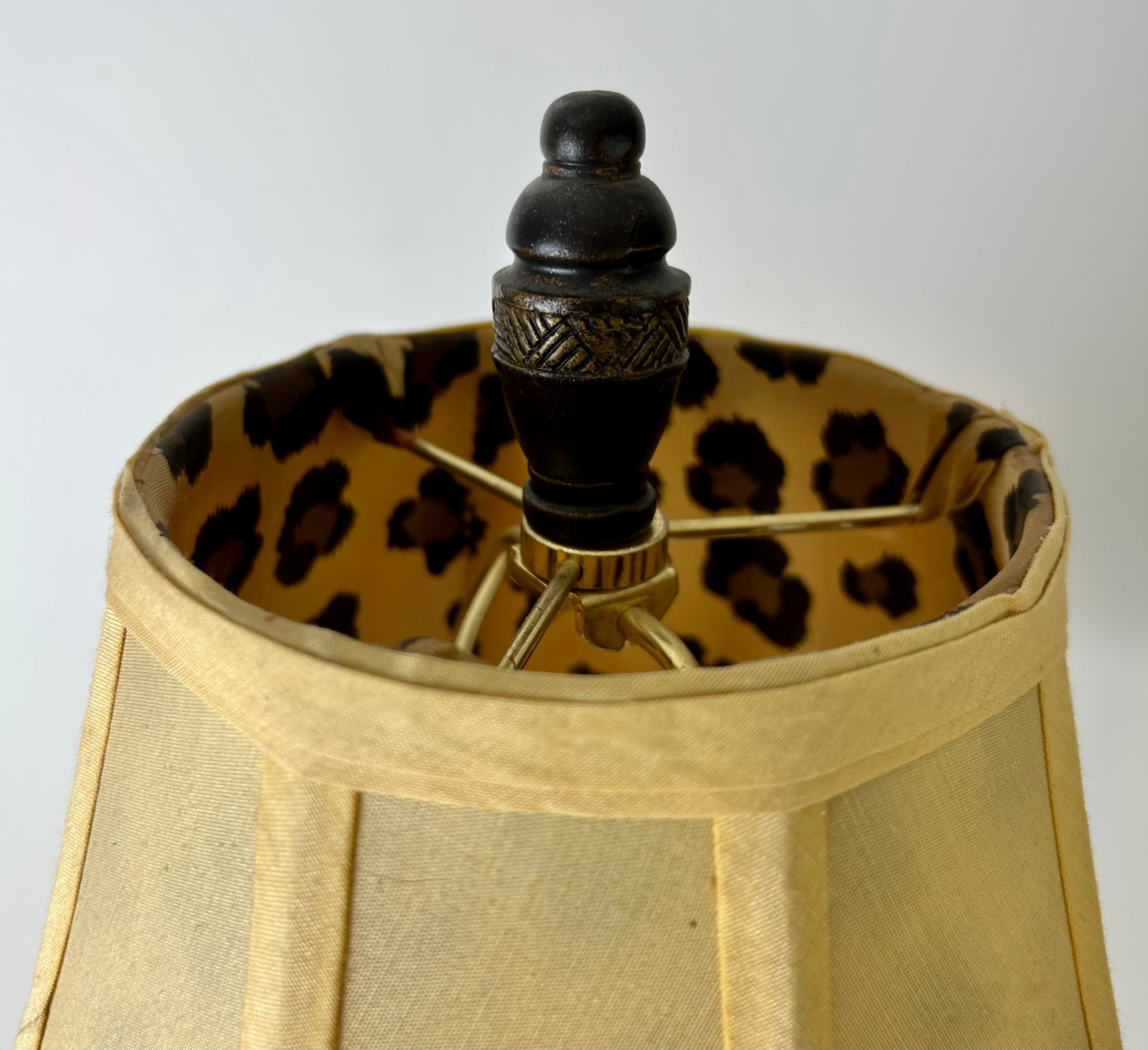 Pair of Buffet Lamps Resin and Metal Base with Fabric Bell Shades, sku: 032941