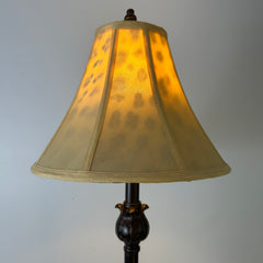Pair of Buffet Lamps Resin and Metal Base with Fabric Bell Shades, sku: 032941