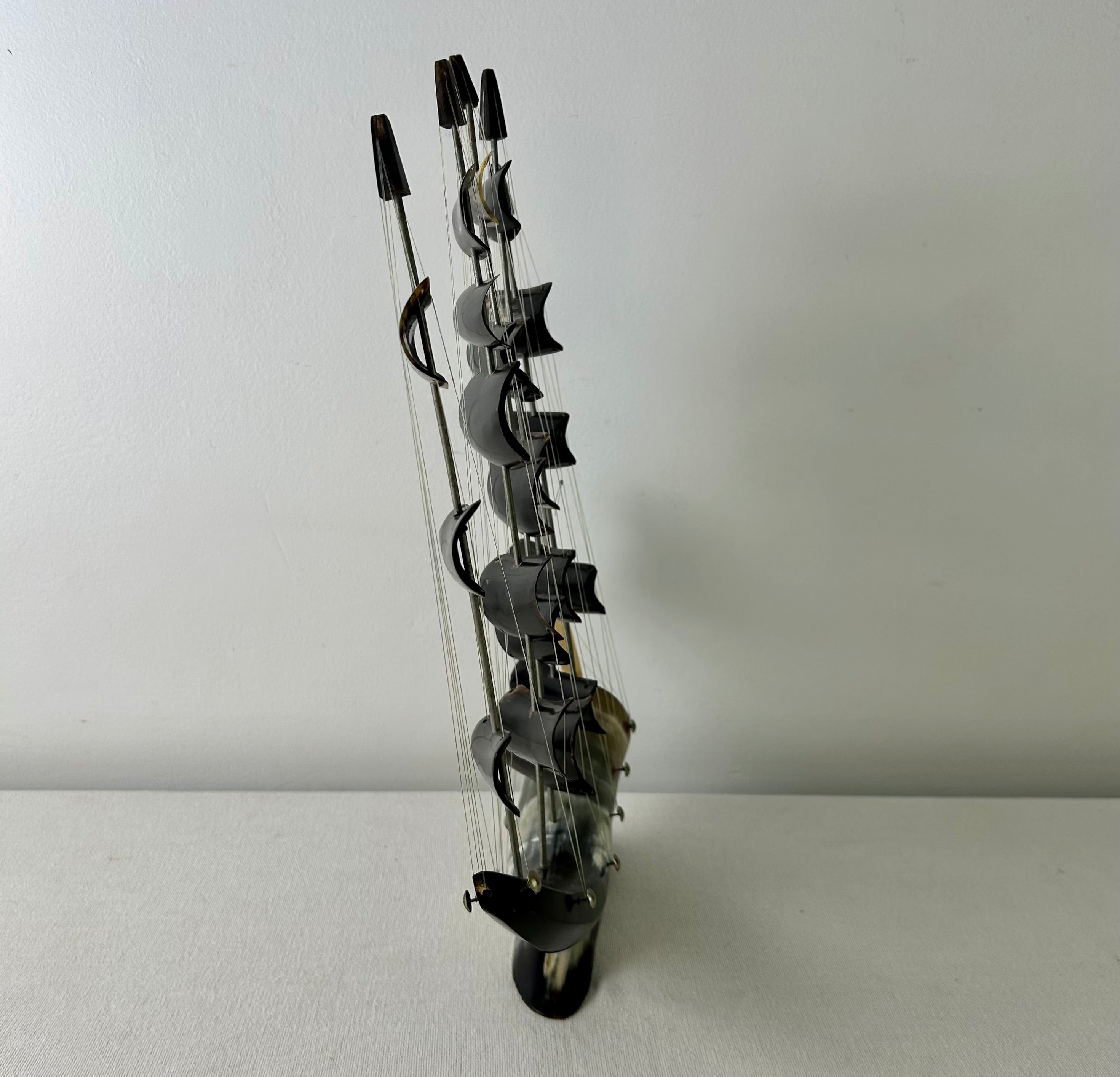 Handcrafted Horn Sailing Ship, sku: 032953