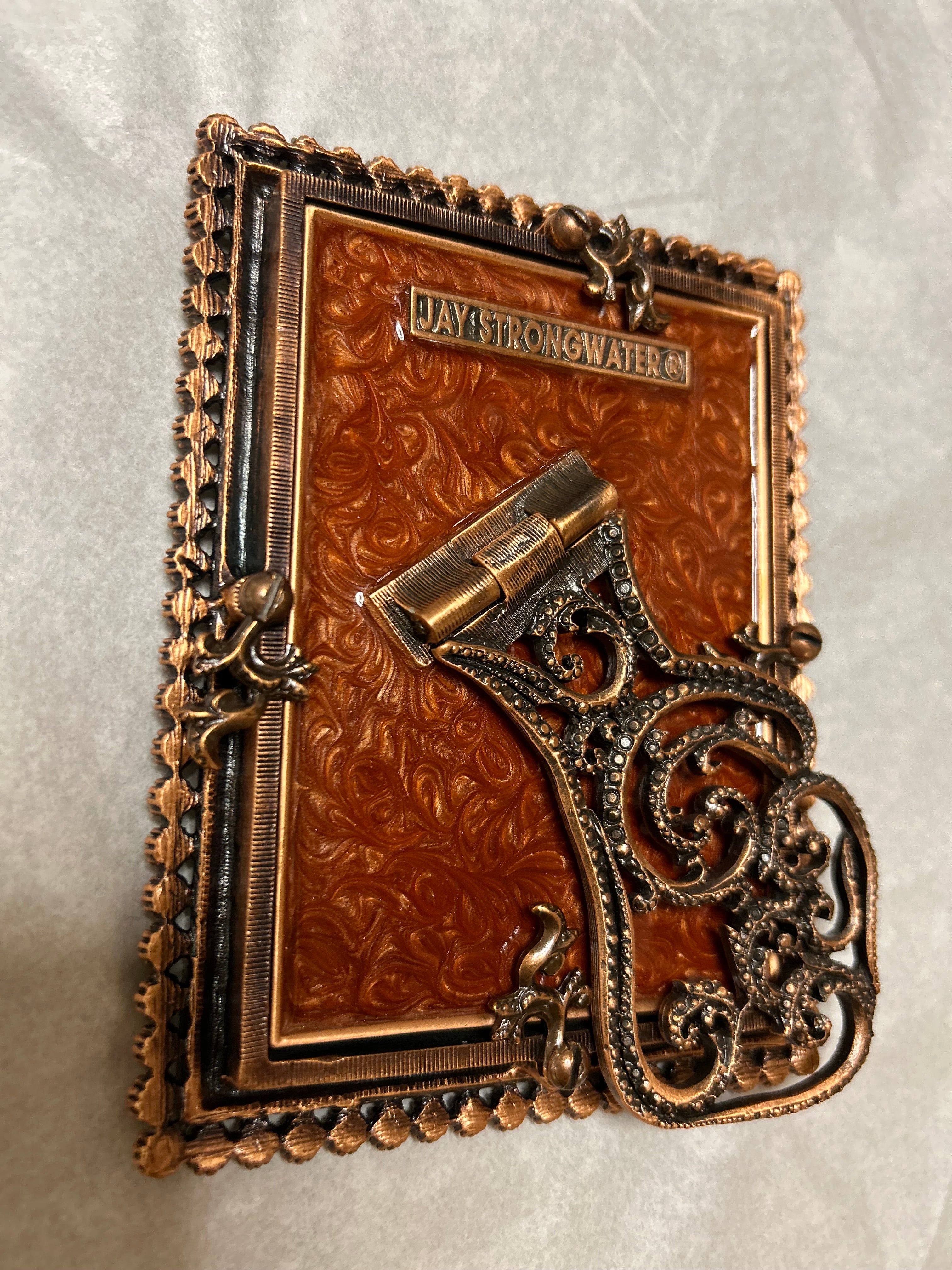 Jay Strongwater Picture Frame, Copper Frame, Stone, Crystal Elements, Sku: 033160