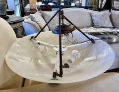 Hi-Lite Chandelier, Faux Alabaster, Round, Copper Metal Hardware, Sku: 033165