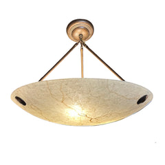 Hi-Lite Chandelier, Faux Alabaster, Round, Copper Metal Hardware, Sku: 033165