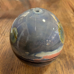 Art Glass Egg Incense Burner, Signed by Artist, Sku: 033174