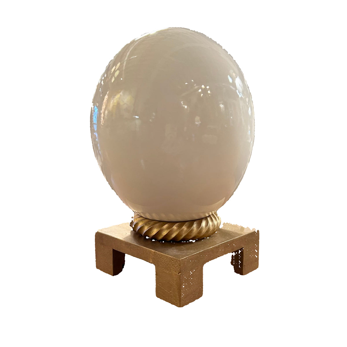 Ostrich Egg on Display Stand, Sku: 033175