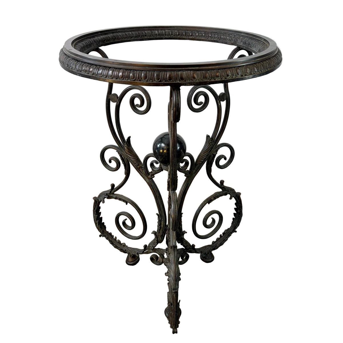 La Barge Table, Bronze, Round, Tripod Base, Sku: 033180