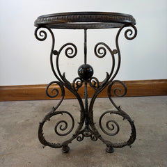 La Barge Table, Bronze, Round, Tripod Base, Sku: 033180