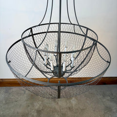 Currey & Co. "Winton" 9000-0037, Wrought Iron, Chicken Wire, 8 Light, Sku: 033177