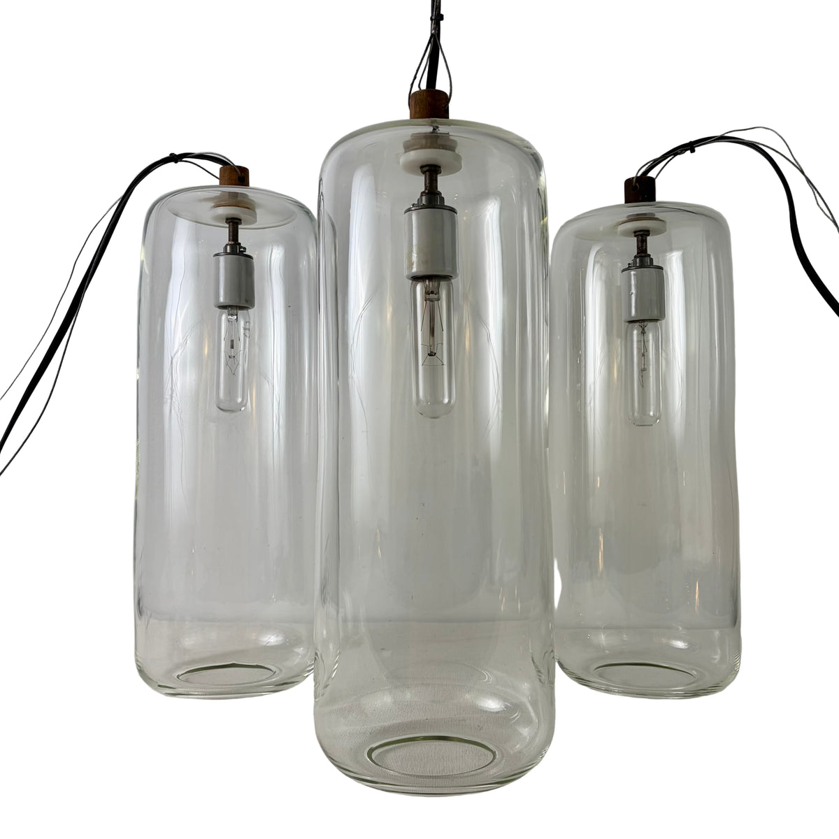Pendant Lights, Long Clear Cylinders Set of Three, Sku: 033181